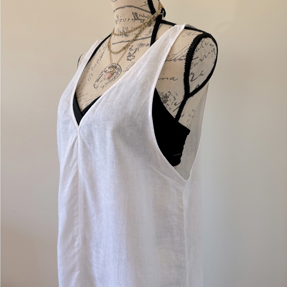 Ref🌻🌻 Linen Dress NWT.   Reformation Monique Dresss Medium White Dress w Slit